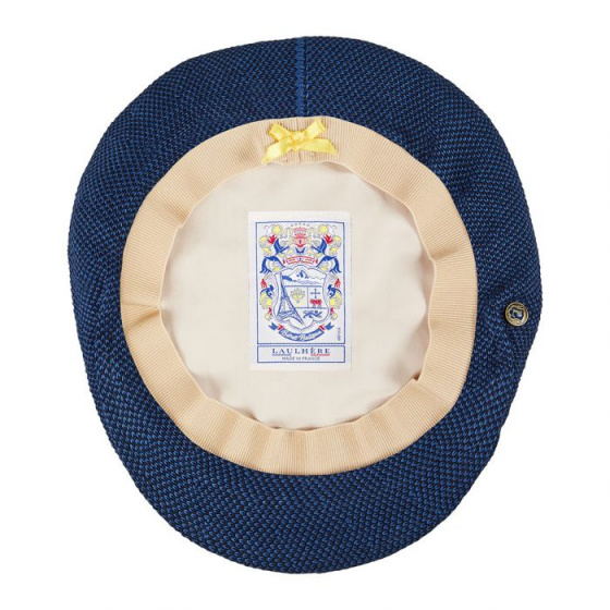 Summer Basque Beret Gabe Navy Blue - Laulhère