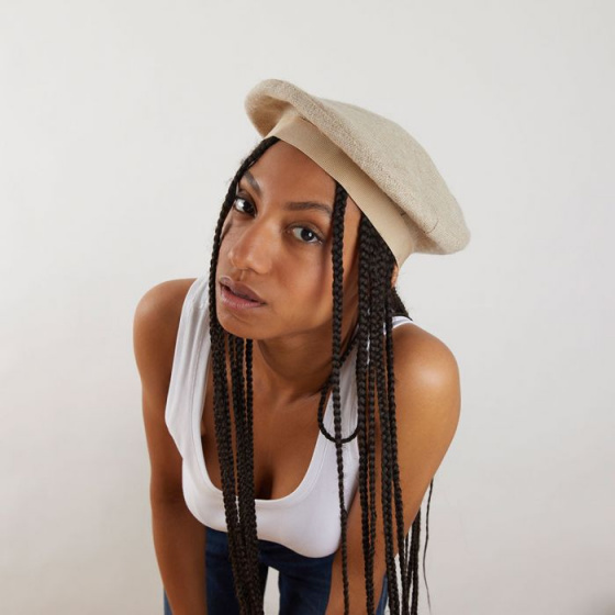 Béret Basque Été Arriu Lin Beige - Laulhère