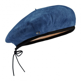 Senecio Summer Basque Beret Blue Linen - Laulhère