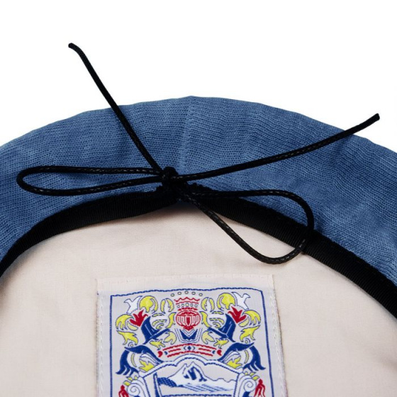 Summer Basque Beret Senecio Linen Indigo Blue - Laulhère Summer Basque Beret Senecio Linen Indigo Blue - Laulhère