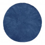 Summer Basque Beret Senecio Indigo Blue Linen - Laulhère