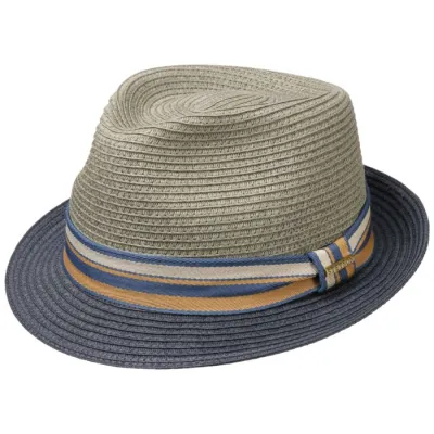 Chapeau Trilby Scriba Toyo Gris & Bleu marine - Stetson