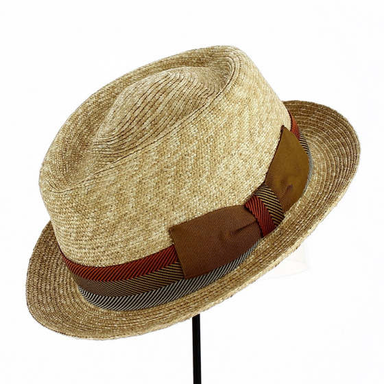 Chapeau Porkpie Cody Paille Naturelle - Traclet Chapeau Porkpie Cody Paille Naturelle - Traclet