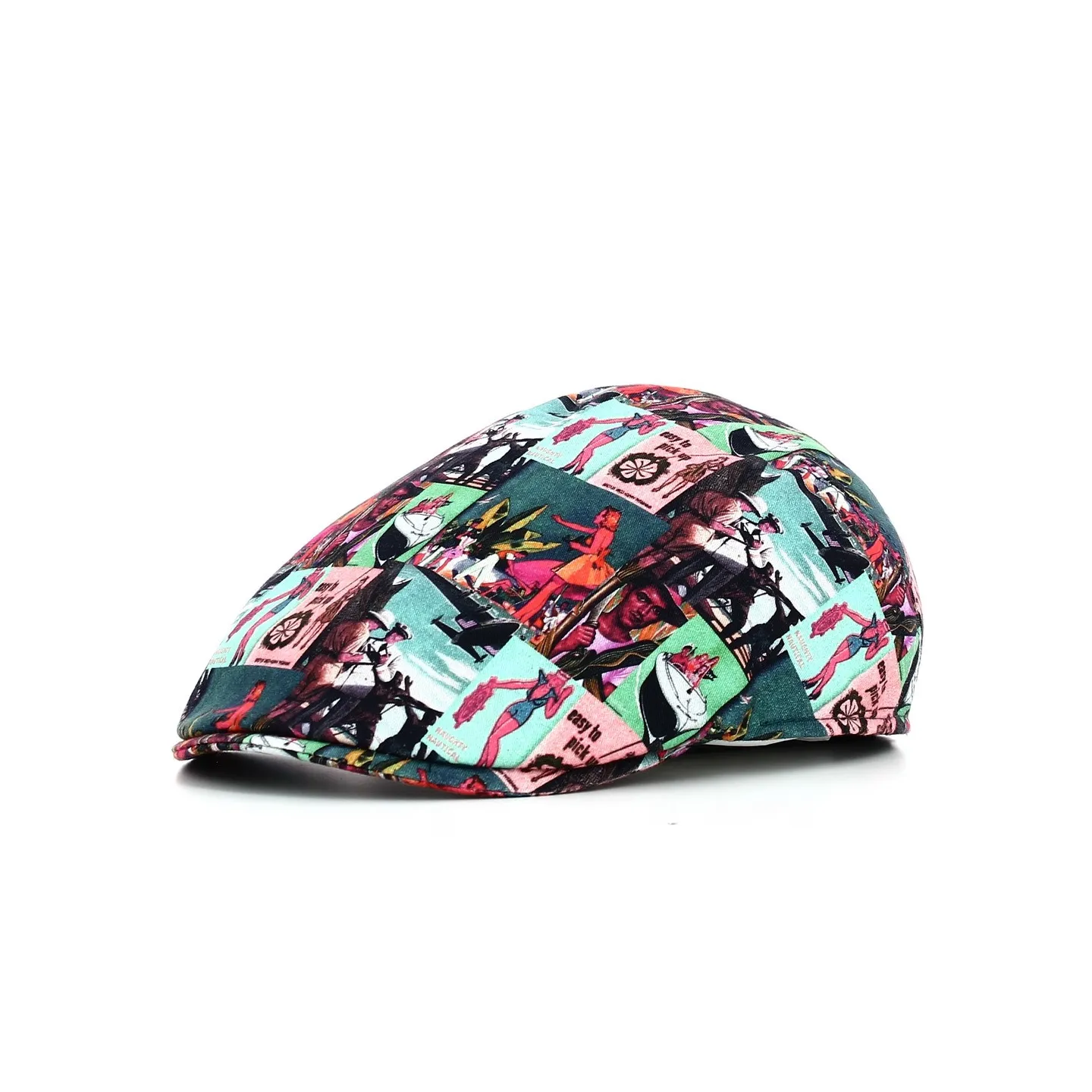 Nicolo Cotton Multicolored Flat Cap - Traclet