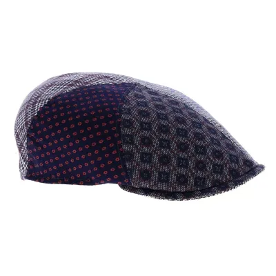 Peco Cotton & Linen Blue Patchwork Cap - Traclet