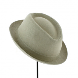 Trilby Milo Linen Beige Hat - Traclet
