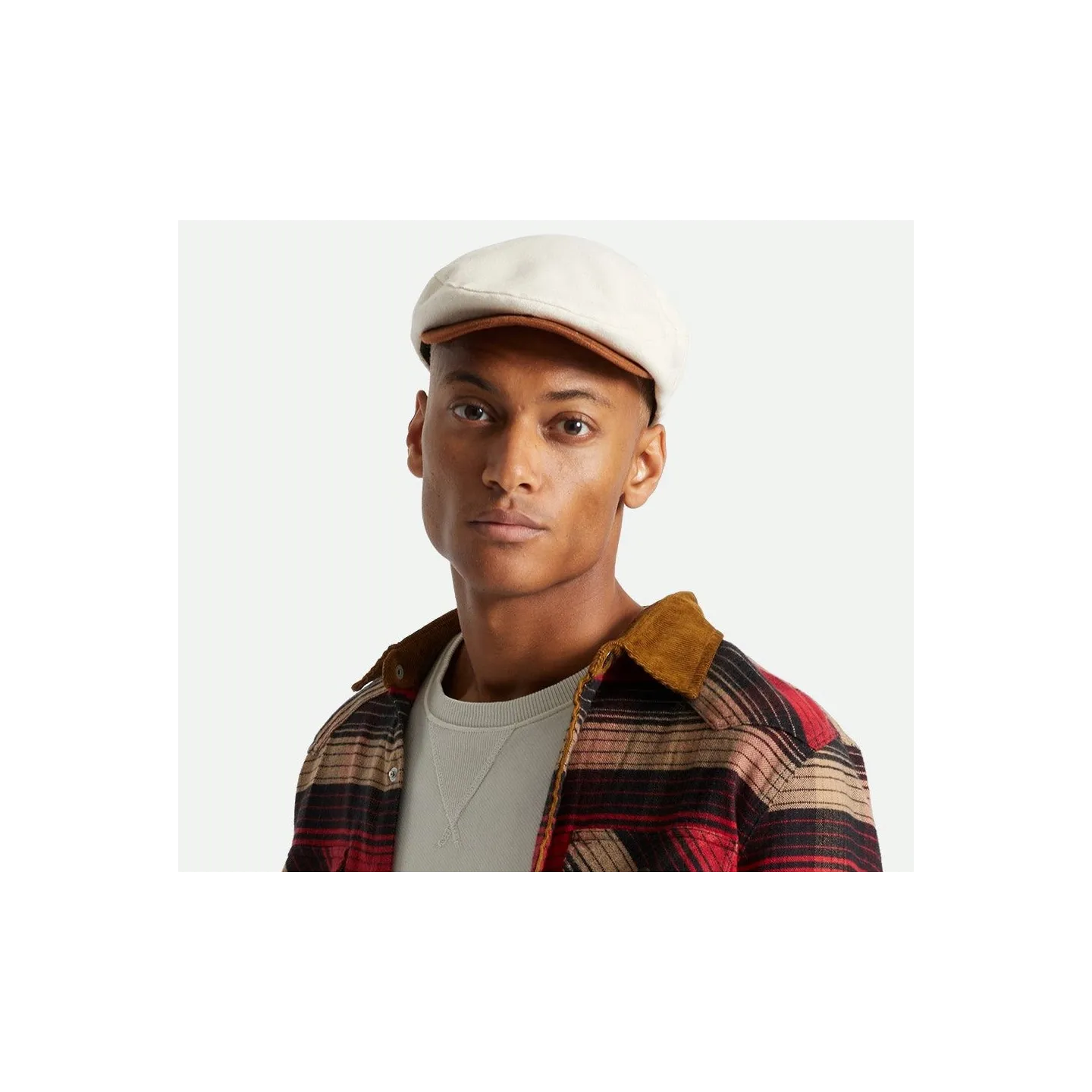 Brixton Natural Hooligan Flat Cap black worn by Slimane - buy Brixton hooligan cap - flat cap bri Referen