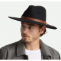 Fedora Field Proper Wool Felt Hat Black - Brixton