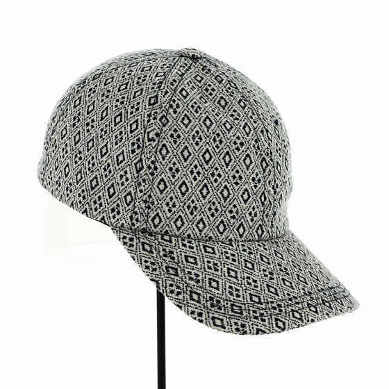 Baseball Cap Ethan Linen Blue Damier - Traclet