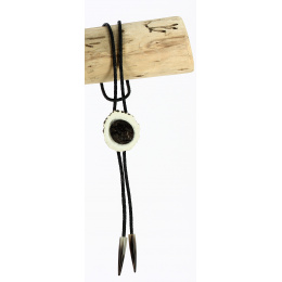 Bolo Tie - Bovine & Stabilized Poplar Tie 5 - Traclet