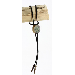 Bolo Tie - Bovine & Stabilized Poplar Tie 5 - Traclet