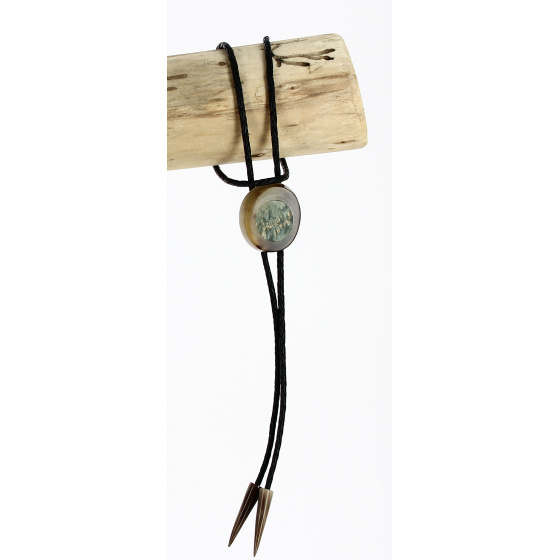 Bolo Tie - Bovine & Stabilized Poplar Tie 5 - Traclet