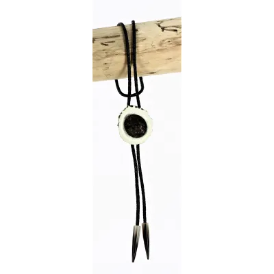 Bolo Tie - Cravate Cerf & Acrylique 9 - Traclet Reference : 15677| Chapellerie Traclet