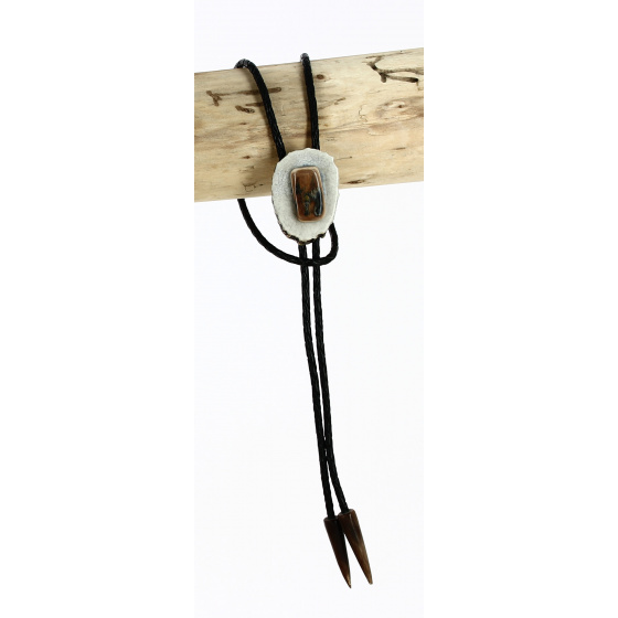 Bolo Tie - Cravate Cerf & Ivoire Mammouth Fossile 12 - Traclet