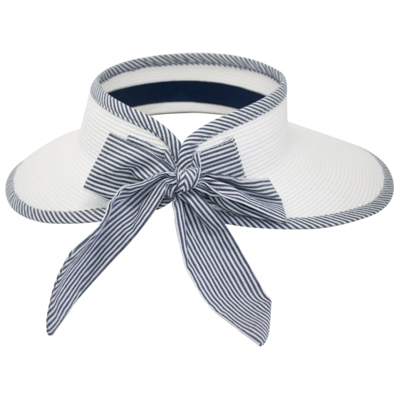 Sassari Straw Visor Cap UPF50+ White Paper - Traclet