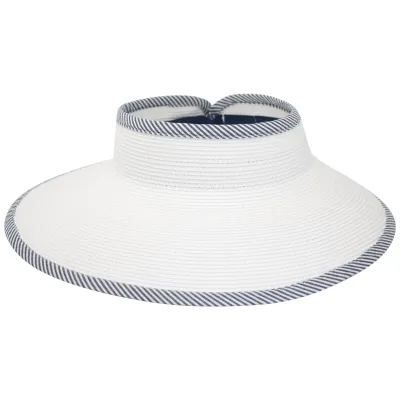 Sassari Straw Visor Cap UPF50+ White Paper - Traclet