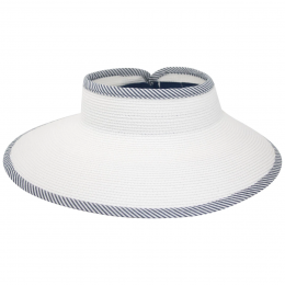 Sassari Straw Visor Cap UPF50+ White Paper - Traclet