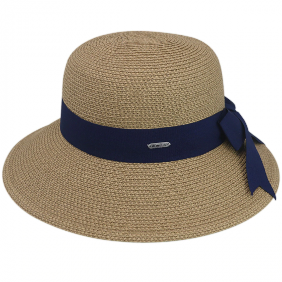 Chapeau de protection solaire Amalfi Paille Papier Marine - Traclet Chapeau de protection solaire Amalfi Paille Papier Marine - Traclet