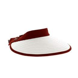 Casquette Visière Bauloise Pornichet Blanc & Rouge Terracotta - Soway