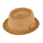 Camel Racou Straw Pork Pie Hat - Traclet