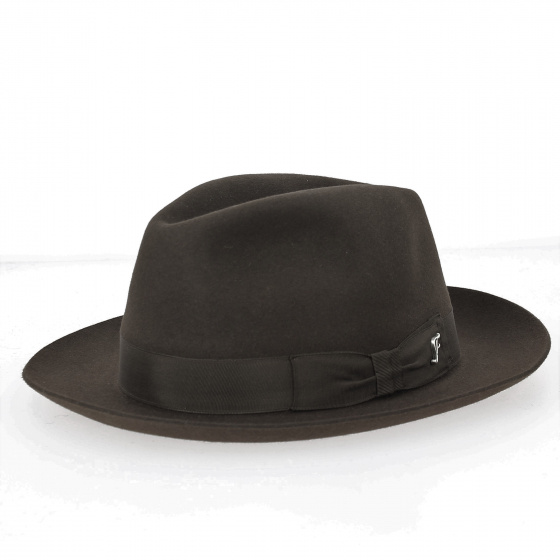 Chocolate Bogarte Fedora Hat - Flechet