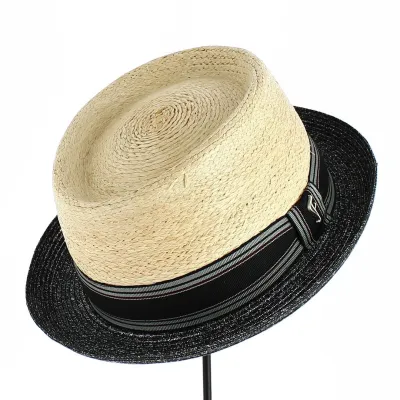 Chapeau Pork Pie Erico Paille Naturelle - Flechet