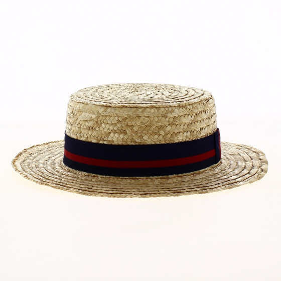 Jojo Natural Straw Boater - Traclet