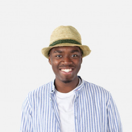 Chapeau Trilby Brisbane Tricolore Paille Naturelle - Barts