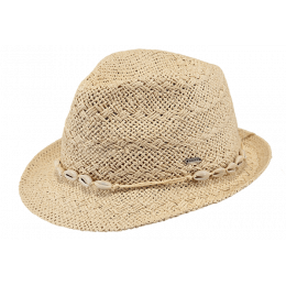 Amurat Beige Paper Straw Trilby Hat - Barts