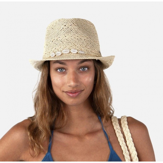 Amurat Beige Paper Straw Trilby Hat - Barts