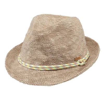 Chapeau Trilby Enfant Jinotega Beige Paillettes Coton - Barts