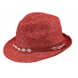 Trilby Arday Hat Red Straw Paper - Barts