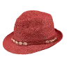 Chapeau Trilby Arday Rouge Paille Papier - Barts