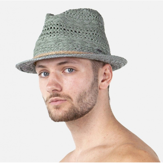 Trilby Bobizi Straw Hat Green Paper - Barts