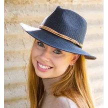 Chapeau Fedora Blayney Noir UPF50+ - House of Ord