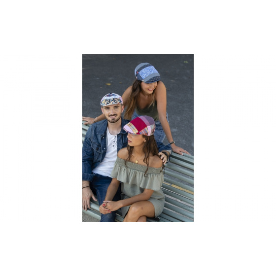 Patchwork Domiti Linen & Cotton Cap - Traclet Patchwork Domiti Linen & Cotton Cap - Traclet