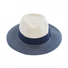 Fedora Naledi Hat White Cream/Navy UPF50+ - House of Ord