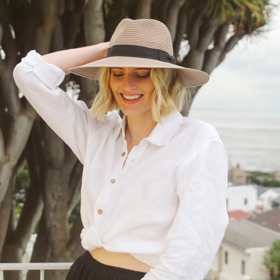 Fedora Fiona Taupe UPF50+ Hat - House of Ord