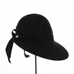 Camila Large Visor Cap Black UPF 50+ - Traclet