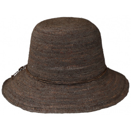 Cayetana Capeline Brown Straw Raphia - Traclet