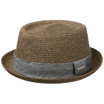Porkpie Robston Toyo Brown Hat - Stetson