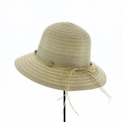 Chapeau Cloche Alberta Paille Papier Ivoire - Traclet