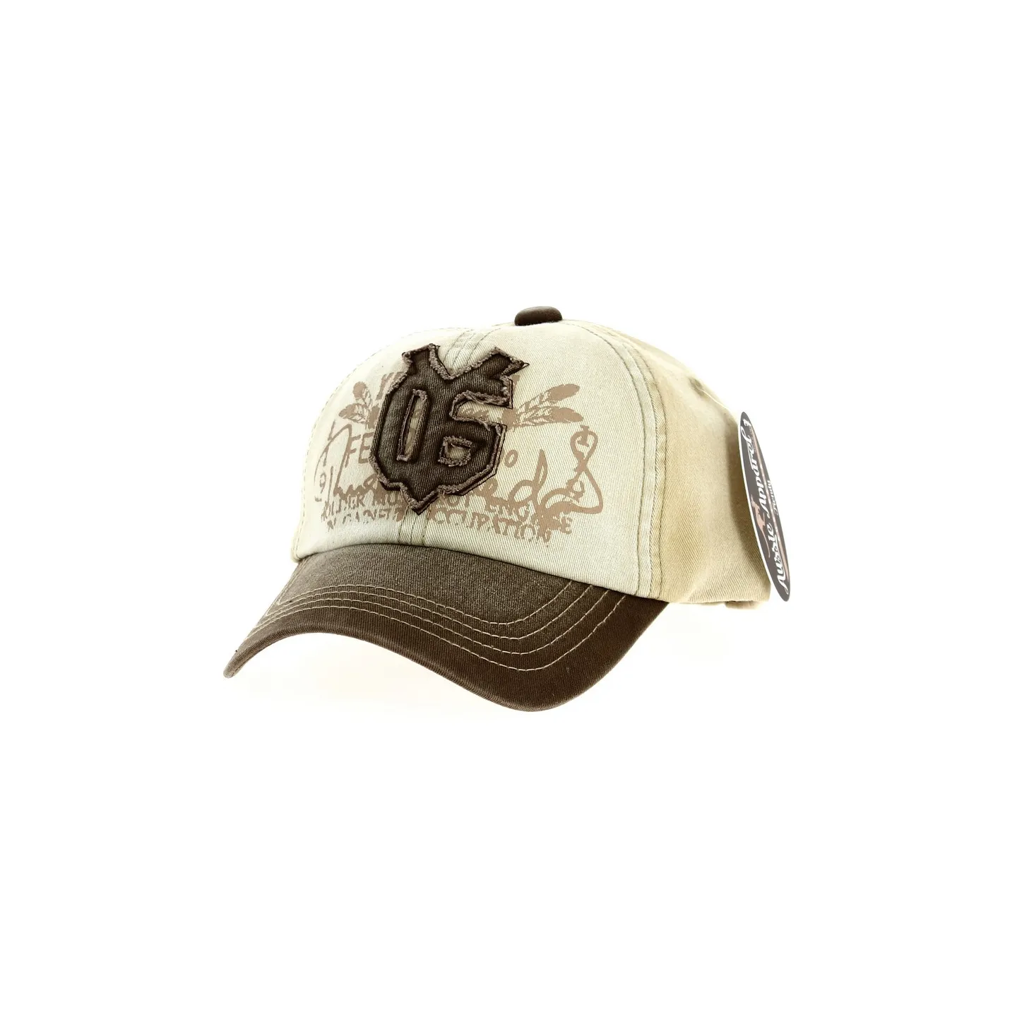 Casquette Baseball Sunshine Vintage Coton Tricolore Marron - Aussie Apparel
