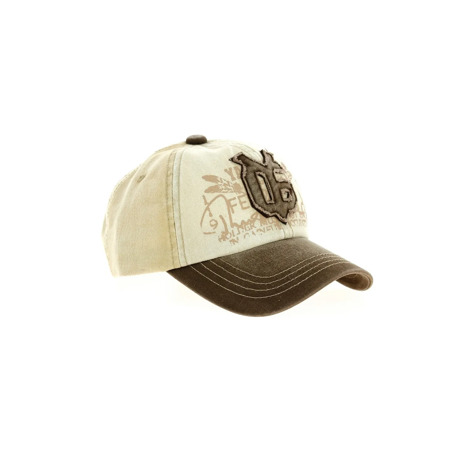 Baseball Cap Sunshine Vintage Cotton Tricolor Brown - Aussie Apparel