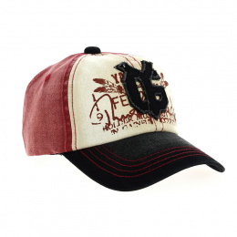 Baseball Cap Sunshine Vintage Cotton Tricolor Black - Aussie Apparel