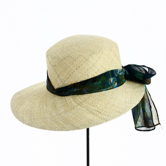 Large Visor Cap Bella Natural Straw - Traclet