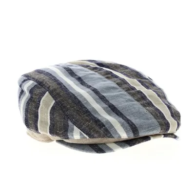 Casquette Didier à rayures bleu - Crambes