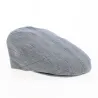 Casquette Plate à Carreaux Pierro Coton Gris - City Sport