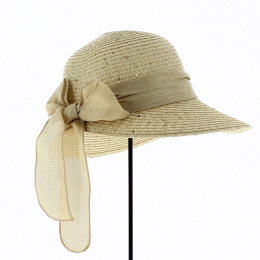 Tabatha Cap Large Visor Beige - Traclet