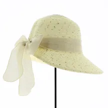 Casquette Tabatha Grande Visière Beige Clair- Traclet